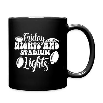 Vendredis soirs et lumières du stade - Football - Mug uni - noir - Droite