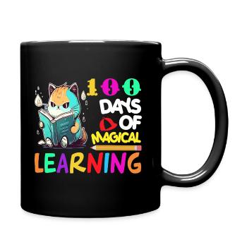 100 Days Of magical Learning - Full Colour Mug - black - Right