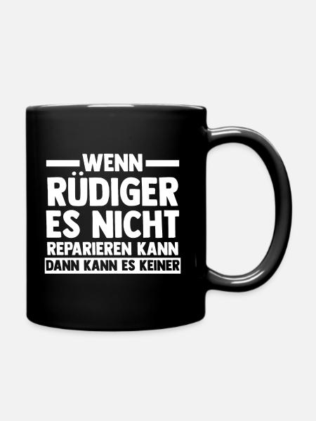 Rüdiger - Tasse einfarbig - Schwarz
