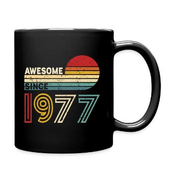 1977 Gift Birthday vintage Spruch - Full Colour Mug - black - Right