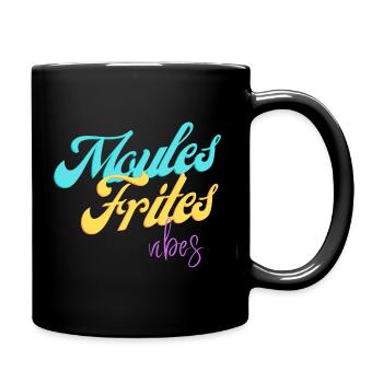 Moules frites vibes tee shirt humoristique chti - Mug uni - noir - Droite