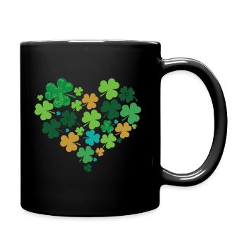 Clover Heart St. Patrick's Day - Full Colour Mug - black - Right