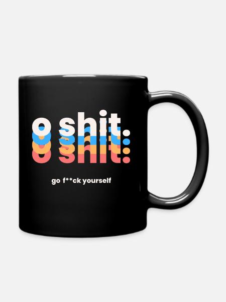 o Scheiße - Tasse einfarbig - Schwarz