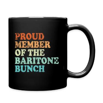 Proud Member of the Baritone Bunch - retro bright - Full Colour Mug - black - Right