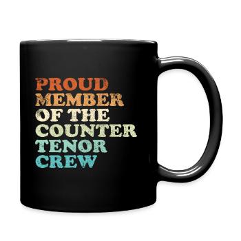 Proud Member of the Countertenor Crew - retro bright - Full Colour Mug - black - Right