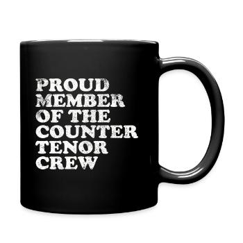 Proud Member of the Countertenor Crew - weiss - Tasse einfarbig - Schwarz - Rechts