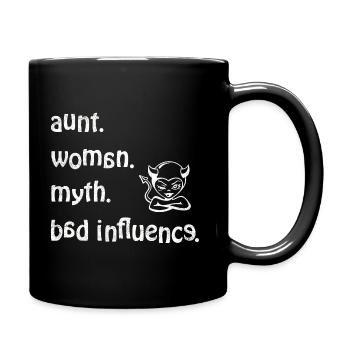 étonné. Femme. mythe. Mauvaise influence - Rétro - Mug uni - noir - Droite