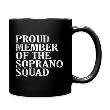 Proud Member of the Soprano Squad white - Full Colour Mug - black - Right