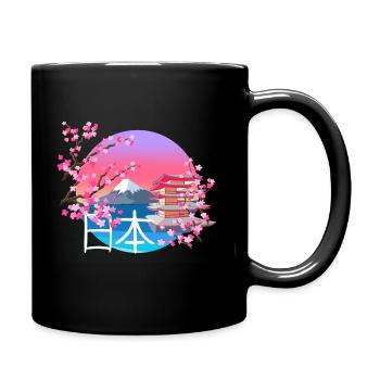 Mount Fuji - Full Colour Mug - black - Right