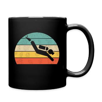 tauchen - Tasse einfarbig - Schwarz - Rechts