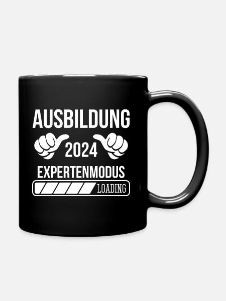 Azubi Geschenk Ausbildung 2024 Lehrling Spruch - Tasse einfarbig - Schwarz