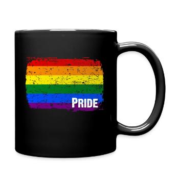 Pride Rainbow Rainbow Flag - Full Colour Mug - black - Right
