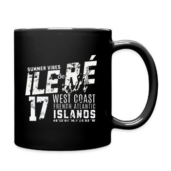 Ile de Ré West coast Atlantic - Full Colour Mug - black - Right