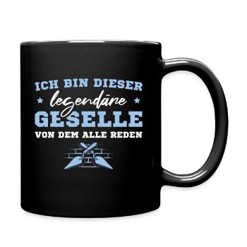 Maurer Handwerk Legendärer Geselle - Tasse einfarbig - Schwarz - Rechts