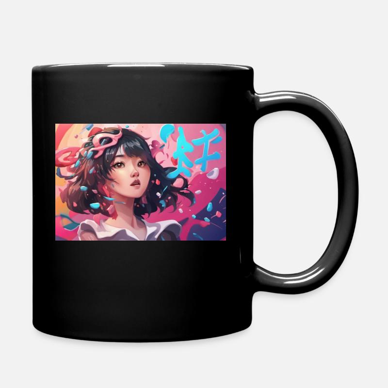 AI Chan - Tasse einfarbig - Schwarz