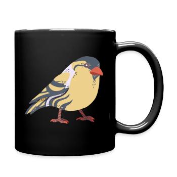 Greenfinch - Full Colour Mug - black - Right