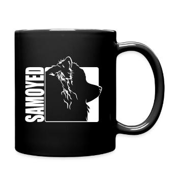Samoyède Profil Chiens Chiens Wilsigns - Mug uni - noir - Droite