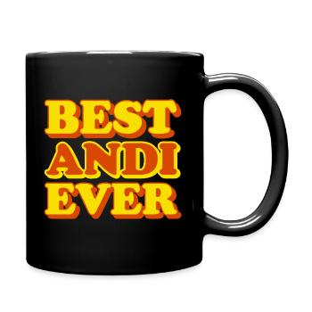 Andi Vorname lustiges Geschenk - Tasse einfarbig - Schwarz - Rechts