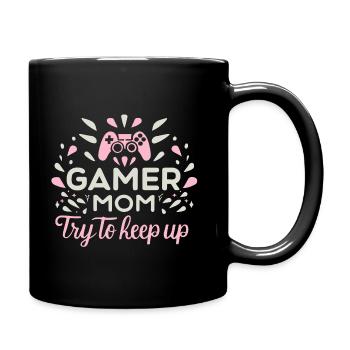 La maman joueur essaie de suivre le rythme - Mug uni - noir - Droite