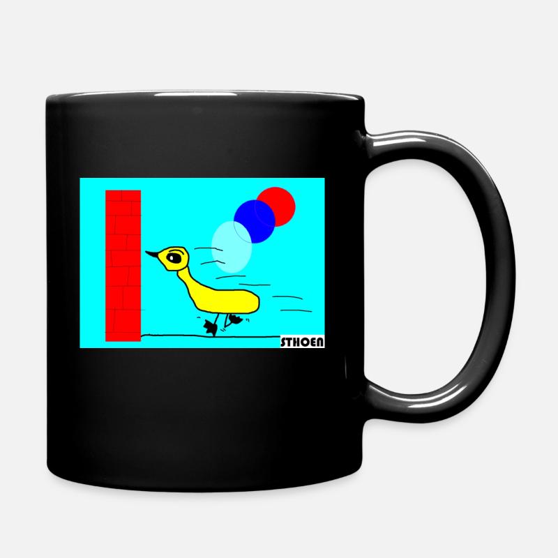Armes doofes Huhn - Tasse einfarbig - Schwarz