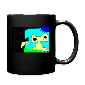 Die Tür zum Ekel - Tasse einfarbig - Schwarz - Rechts