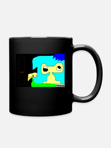 Die Tür zum Ekel - Tasse einfarbig - Schwarz
