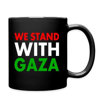 We stand with gaza - Mug uni - noir - Droite