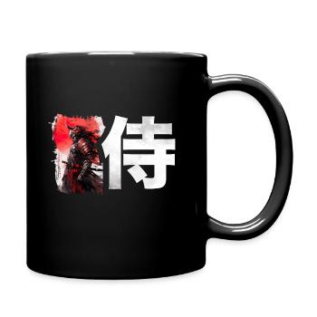 Japanese Kanji SAMURAI - Anime Shirt - Full Colour Mug - black - Right