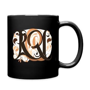 Abstrakt - Tasse einfarbig - Schwarz - Rechts