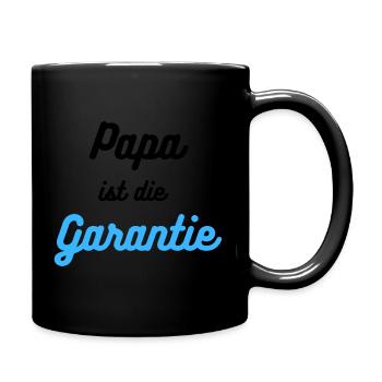 Papa ist die Garantie - Bukhari-wht-blu - Tasse einfarbig - Schwarz - Rechts
