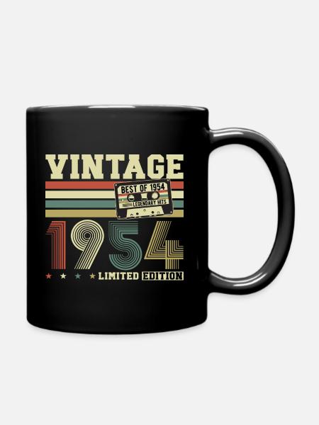 Vintage 1954 Vintage cadeau d’anniversaire rétro - Mug uni - noir