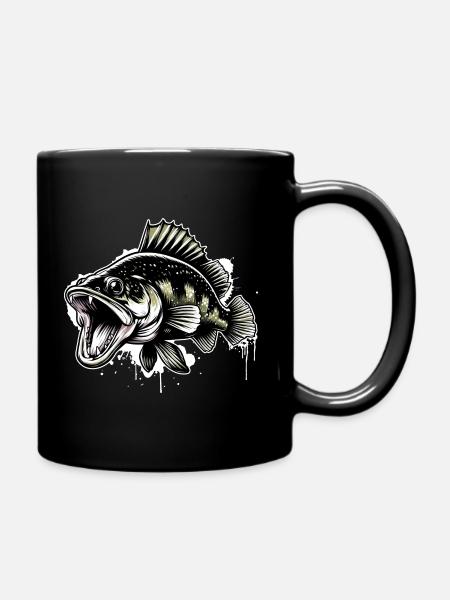 sandre, pêche, poisson prédateur, poisson - Mug uni - noir