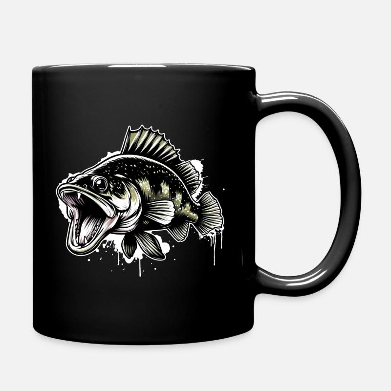 sandre, pêche, poisson prédateur, poisson - Mug uni - noir