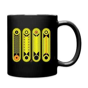 Jahreszeiten - Tasse einfarbig - Schwarz - Rechts