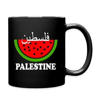 Palästina wassermelone فلسطين - Tasse einfarbig - Schwarz - Rechts