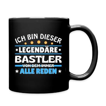 Ich bin dieser legendäre Bastler - Tasse einfarbig - Schwarz - Rechts