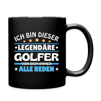 Ich bin dieser legendäre Golfer - Tasse einfarbig - Schwarz - Rechts