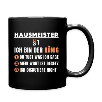 Cadeau de gardien - je suis le roi - Mug uni - noir - Droite