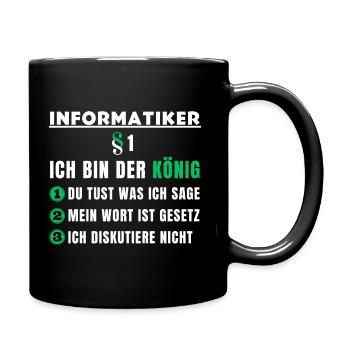 Computer Scientist Gift - I'm the King - Full Colour Mug - black - Right