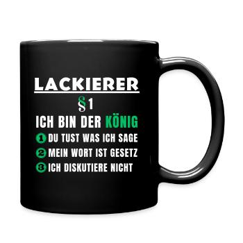 Cadeau du peintre - Je suis le roi - Mug uni - noir - Droite