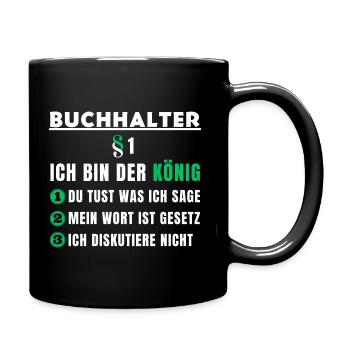 Cadeau de comptable - je suis le roi - Mug uni - noir - Droite