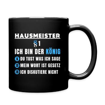 Cadeau de gardien - je suis le roi - Mug uni - noir - Droite