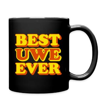 Uwe Vorname Lustiges Geschenk - Tasse einfarbig - Schwarz - Rechts