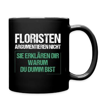 Les fleuristes ne se disputent pas - Mug uni - noir - Droite