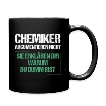 Les chimistes ne discutent pas - Mug uni - noir - Droite