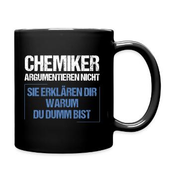 Les chimistes ne discutent pas - Mug uni - noir - Droite