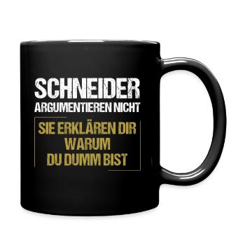 Tailors don't argue - Full Colour Mug - black - Right