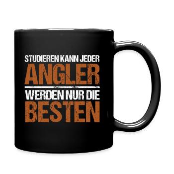 Anyone can study - Angler Edition - Full Colour Mug - black - Right