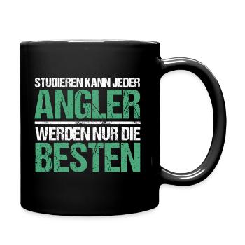 Anyone can study - Angler Edition - Full Colour Mug - black - Right