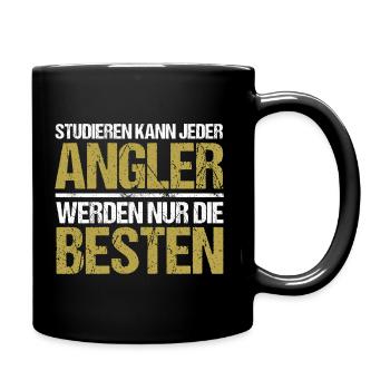 Anyone can study - Angler Edition - Full Colour Mug - black - Right